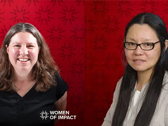 Erika Eggers and Janet Roveda, professors of biomedical engineering at the University of Arizona College of Engineering.