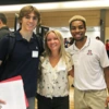  Biosystems engineering seniors Kaden Thomas and Petrea Houska with mining engineering senior Michael Bass. 